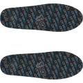 SQlab ONE10 cycling insoles in dark charcoal and blue, top view on white background