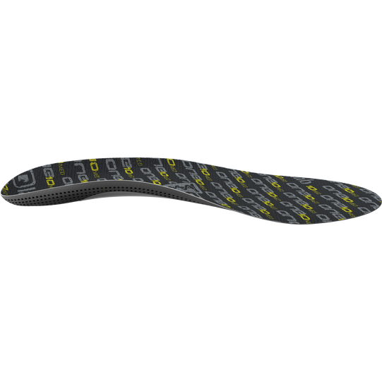 SQlab ONE10 med Fahrrad-Einlegesohle in schwarz mit gelb-grünem Branding