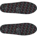 SQlab ONE10 low cycling insoles in dark charcoal and red, top view of the pair