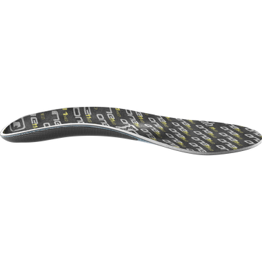 SQlab ONE11 med cycling insole in dark charcoal with arch support, lateral profile view
