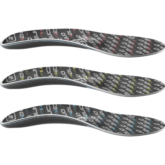 SQlab ONE11 cycling insoles in dark grey with arch support and heel brace cup