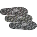 SQlab ONE11 low cycling insoles in dark charcoal with all-over print, set of three