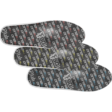 SQlab ONE11 Fahrrad-Einlegesohlen in dunkelgrau mit All-over-Print, 3er-Set