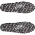 SQlab ONE11 low cycling insoles in dark charcoal with logo print, pair top view