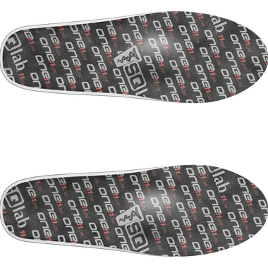 SQlab ONE11 Fahrrad-Einlegesohlen low in dunkelgrau mit Logoprint, Paar Draufsicht