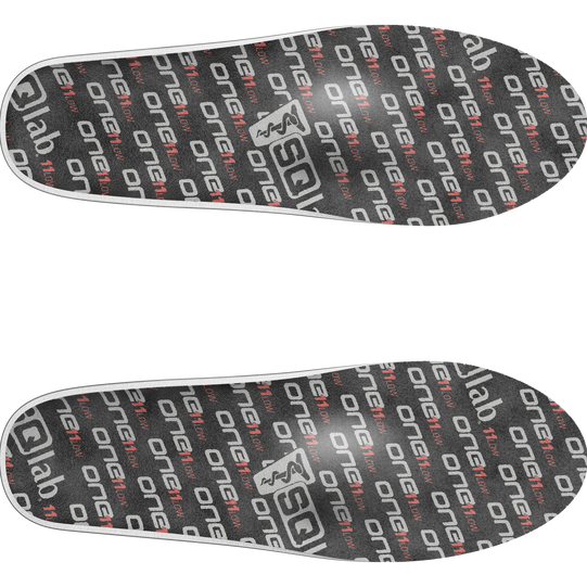 SQlab ONE11 Fahrrad-Einlegesohlen low in dunkelgrau mit Logoprint, Paar Draufsicht