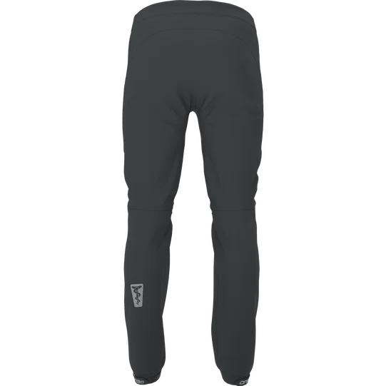 SQlab ONE10 long cycling pants unisex in charcoal black for mountain biking and trail riding – back view