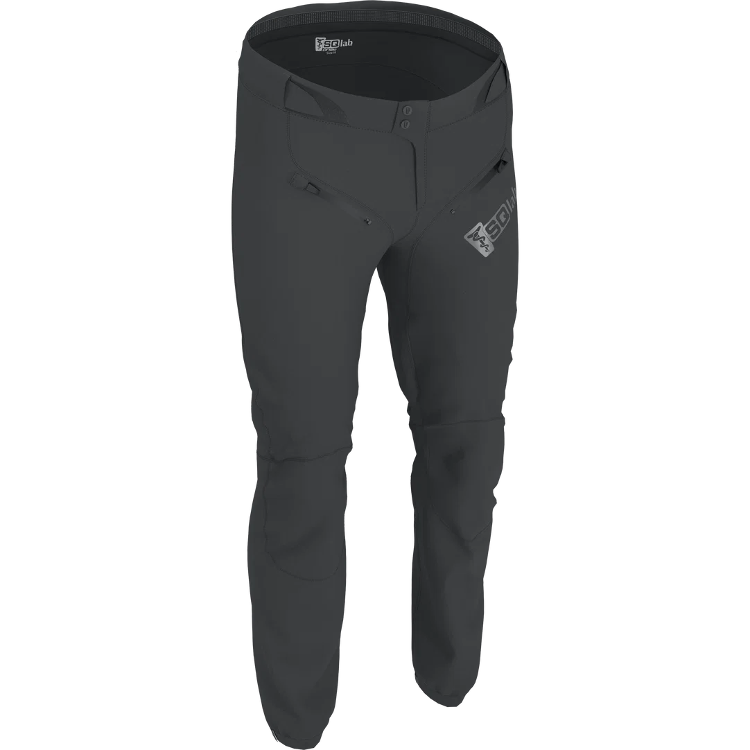 SQlab ONE10 long cycling pants in black for mountain biking and trail riding
