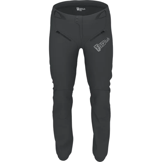 SQlab ONE10 long cycling pants unisex in black with reinforced knees for mountain biking