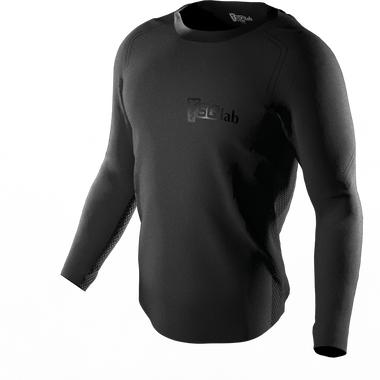 SQlab ONE OX unisex long-sleeve MTB cycling jersey in black for mountain biking