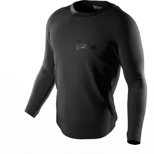 SQlab ONE OX unisex long-sleeve MTB cycling jersey in black for mountain biking