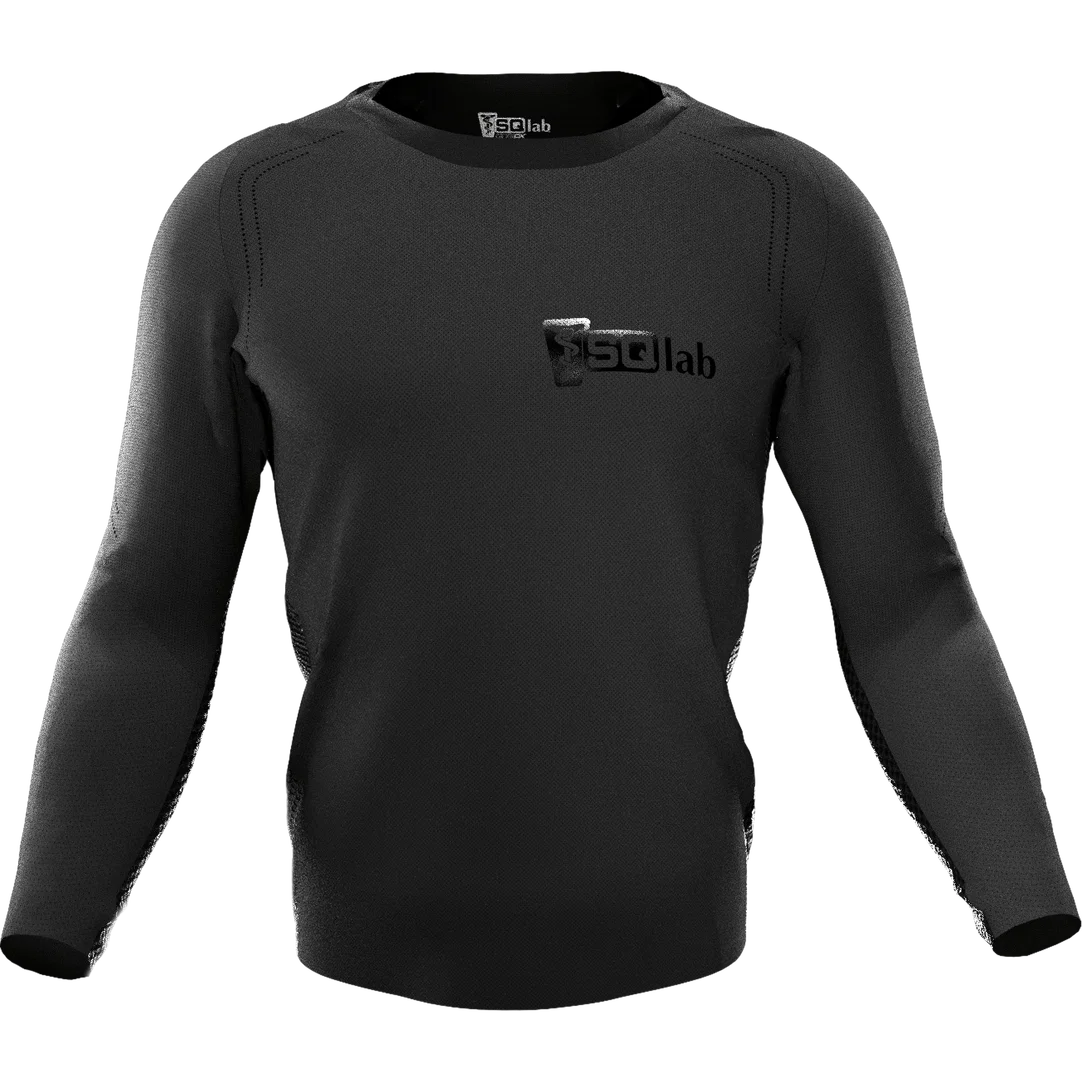 SQlab ONE OX long-sleeve MTB cycling jersey unisex in black for mountain biking
