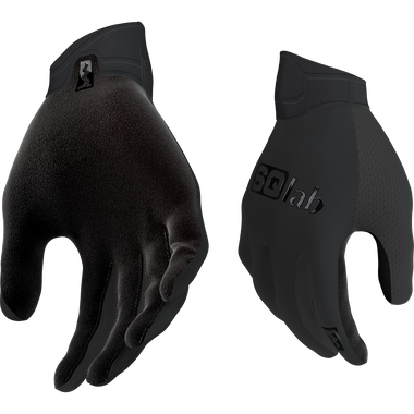Gants de cyclisme SQlab ONE OX en noir pour le VTT, vue paume et dos