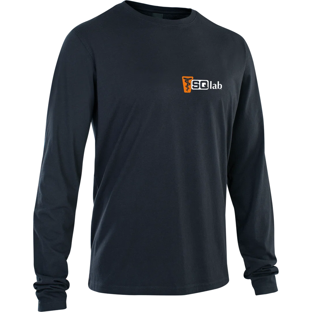 SQlab Tee Logo LS Herren Langarmshirt in schwarz mit SQlab Logo auf der linken Brust
