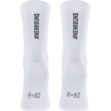 SQlab ONE12 Fahrradsocken in weiß für Rennrad, Rückansicht, Größe 42-44, Made in Italy
