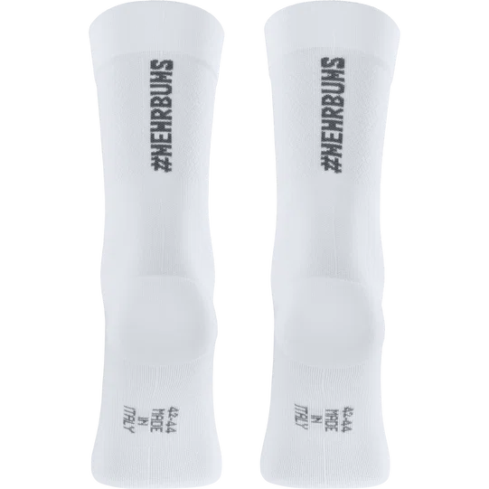 SQlab ONE12 Fahrradsocken in weiß für Rennrad, Rückansicht, Größe 42-44, Made in Italy