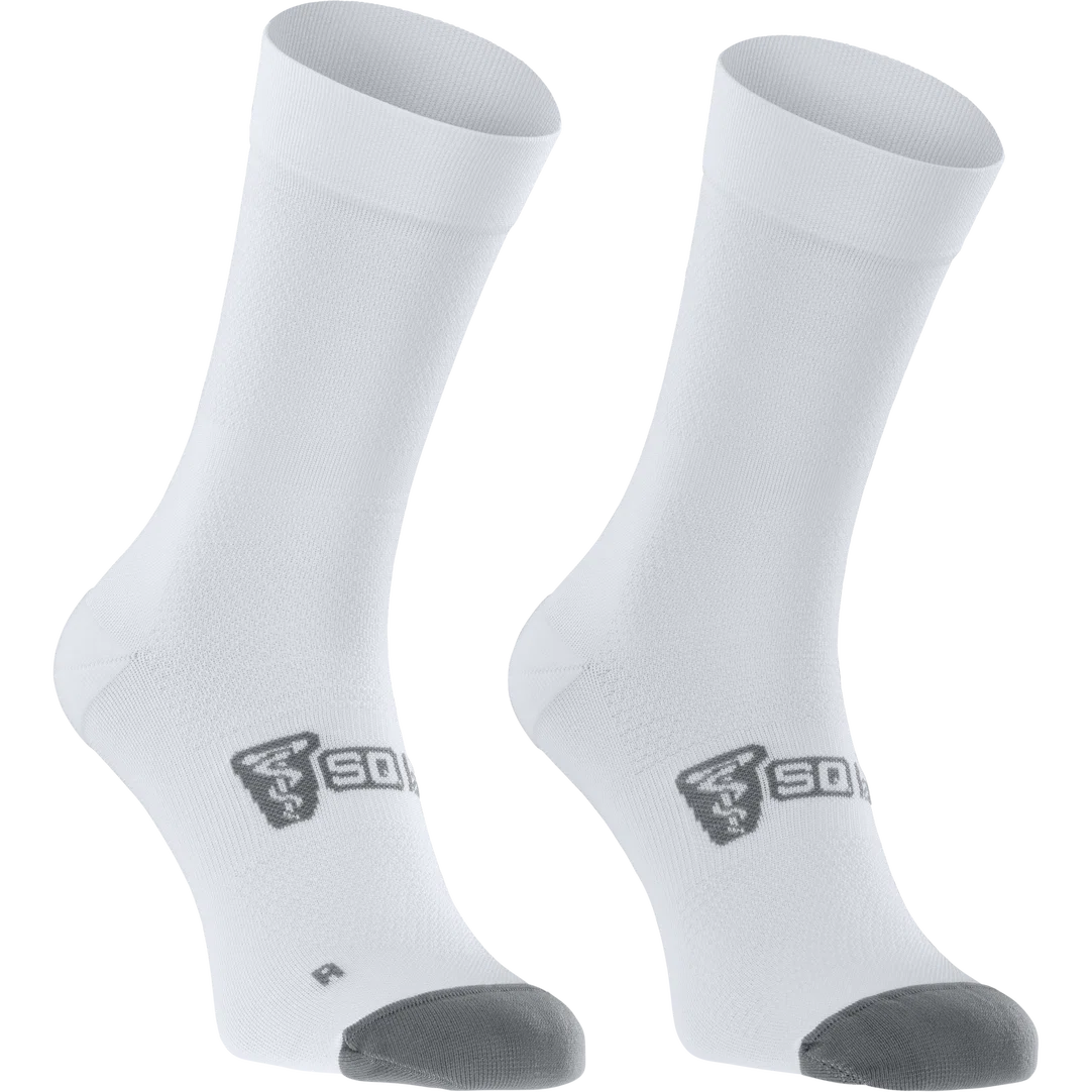 SQlab ONE12 Radsocken unisex in weiß und grau für Rennrad