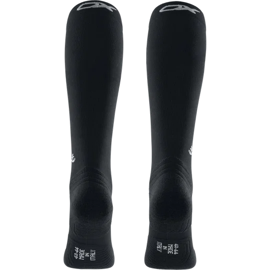 SQlab ONE OX knee-length cycling socks in black for mountain biking