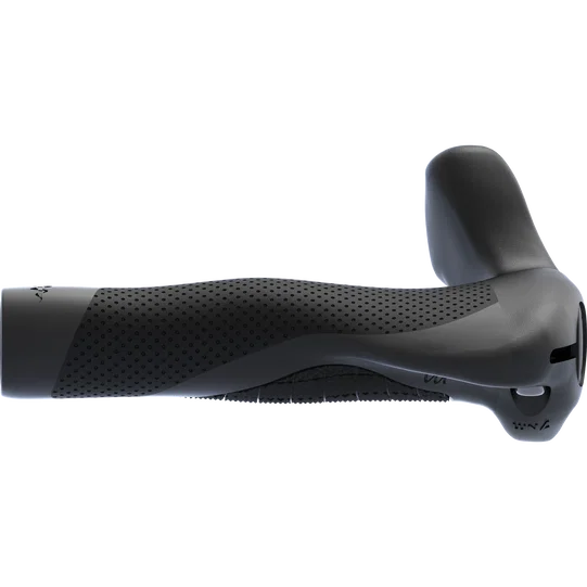 SQlab Stuby bicycle handlebar grip with bar end in black, side view