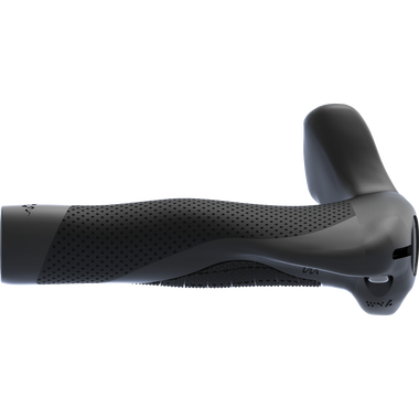 SQlab Stuby bicycle handlebar grip with bar end in black, side view