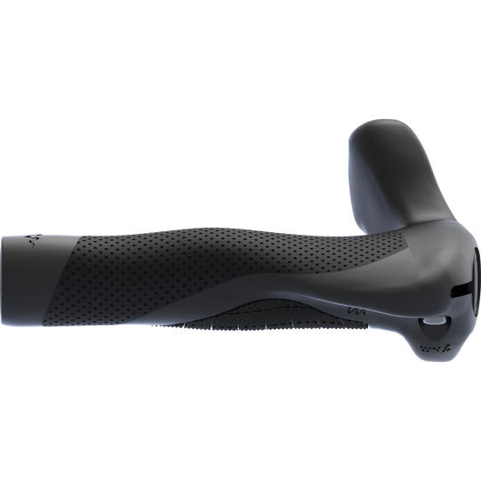 SQlab Stuby bicycle handlebar grip with bar end in black, side view
