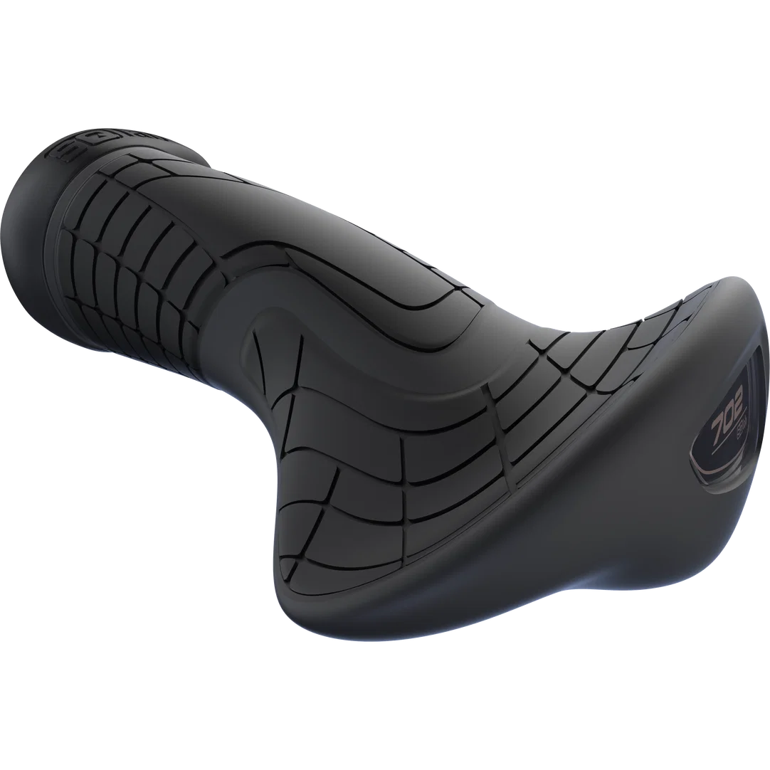 SQlab 702 ergonomischer Fahrradgriff in schwarz mit großer Handballenauflage