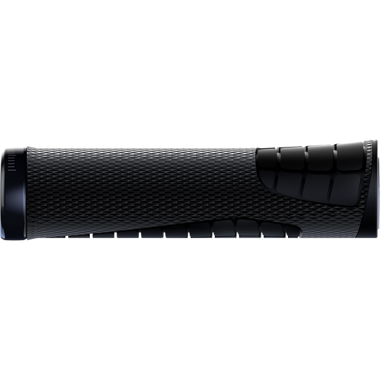 Poignée de guidon VTT enduro SQlab 7OX en noir, vue arrière avec rainures pour les doigts