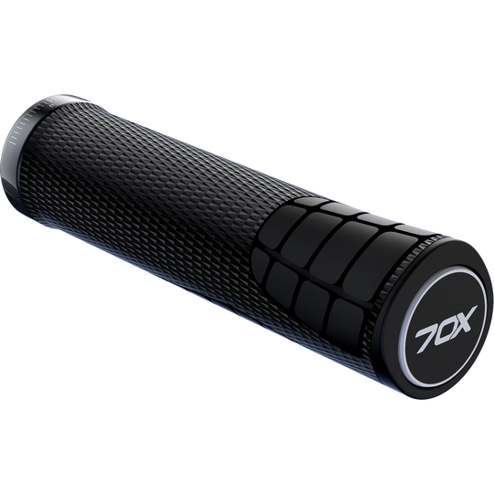Poignée de guidon VTT SQlab 7OX enduro en noir avec texture multi-compound et serrage lock-on
