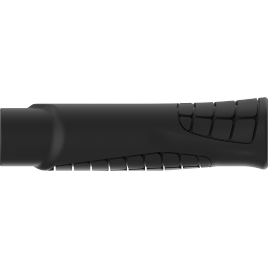 SQlab 711 R MTB handlebar grip in black, back view showing ribbed grip zones