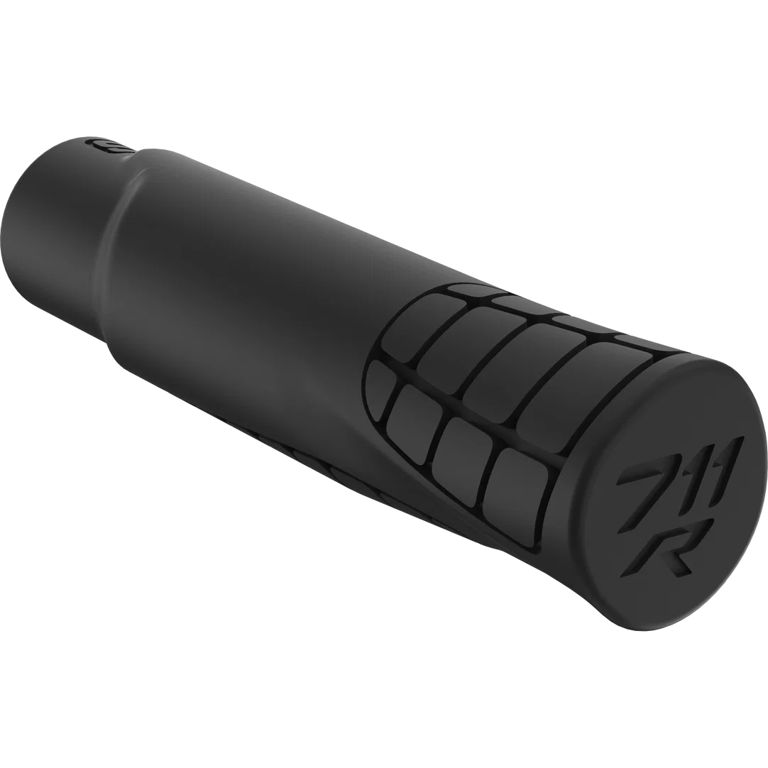 SQlab 711 R MTB handlebar grip in black with segmented silicone rubber surface