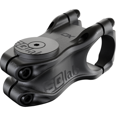 SQlab 8OX MTB stem in matte black, three-quarter view