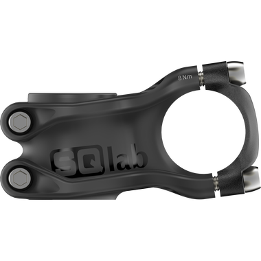 SQlab 8OX ltd. MTB stem in black with camouflage graphic, side view