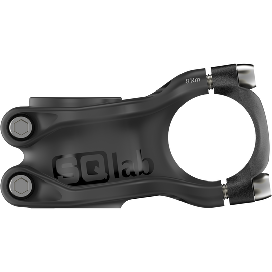 SQlab 8OX ltd. MTB stem in black with camouflage graphic, side view