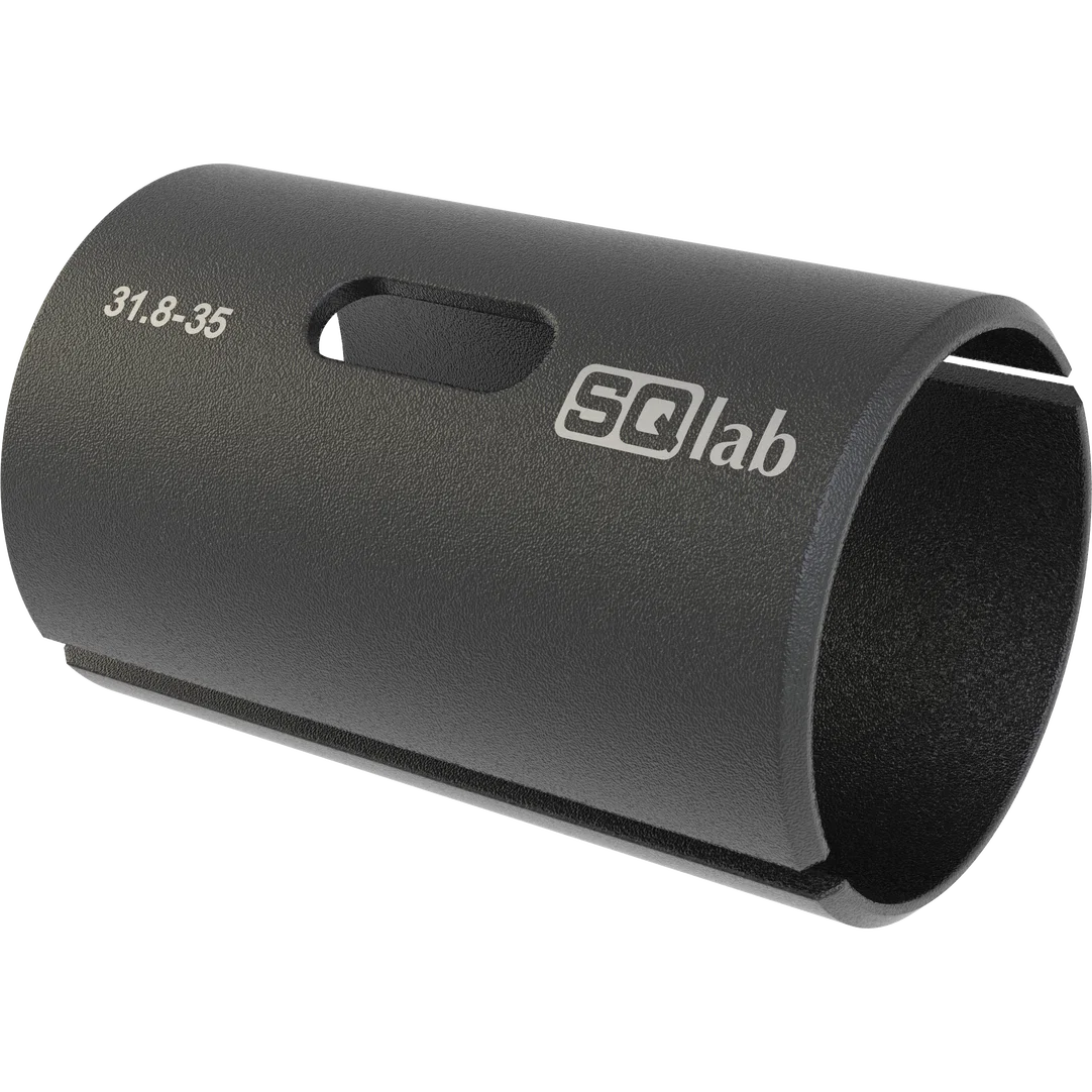 SQlab handlebar shim alloy oversize stem adapter 31.8–35mm in dark charcoal grey