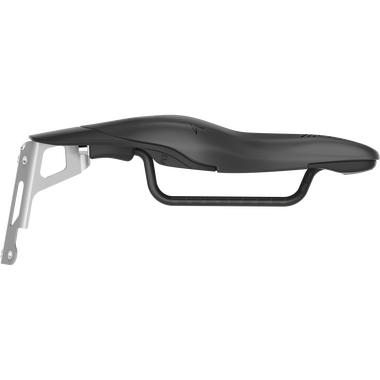 SQlab 613 R ERGOWAVE integrierter Flaschenhalter-Adapter in schwarz und silber, Seitenansicht