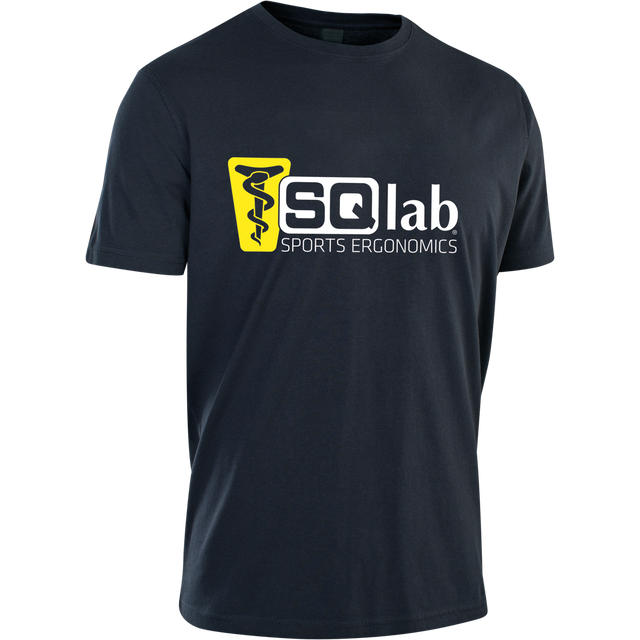 T-shirt manches courtes SQlab #mehrbums logo homme en bleu marine