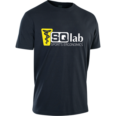 T-shirt manches courtes SQlab #mehrbums logo homme en bleu marine