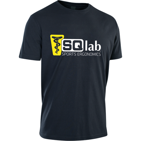 T-shirt manches courtes SQlab #mehrbums logo homme en bleu marine