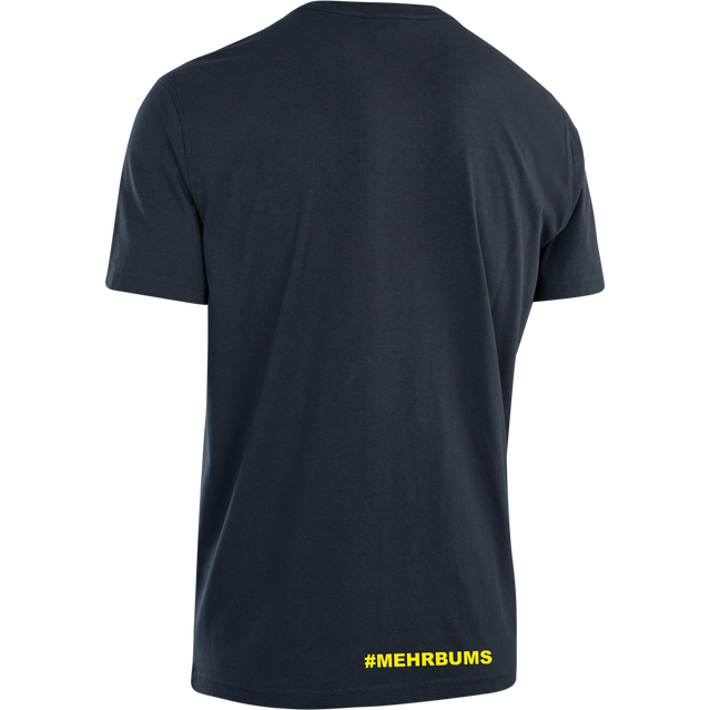 T-shirt SQlab #mehrbums homme en bleu marine foncé avec imprimé jaune dans le dos