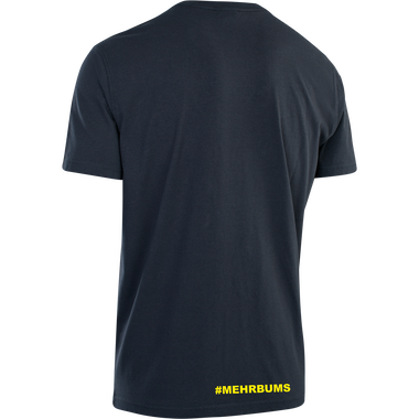 T-shirt SQlab #mehrbums homme en bleu marine foncé avec imprimé jaune dans le dos