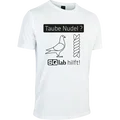 SQlab Taubenudel Logo T-Shirt Herren in weiß mit schwarzem Grafikprint