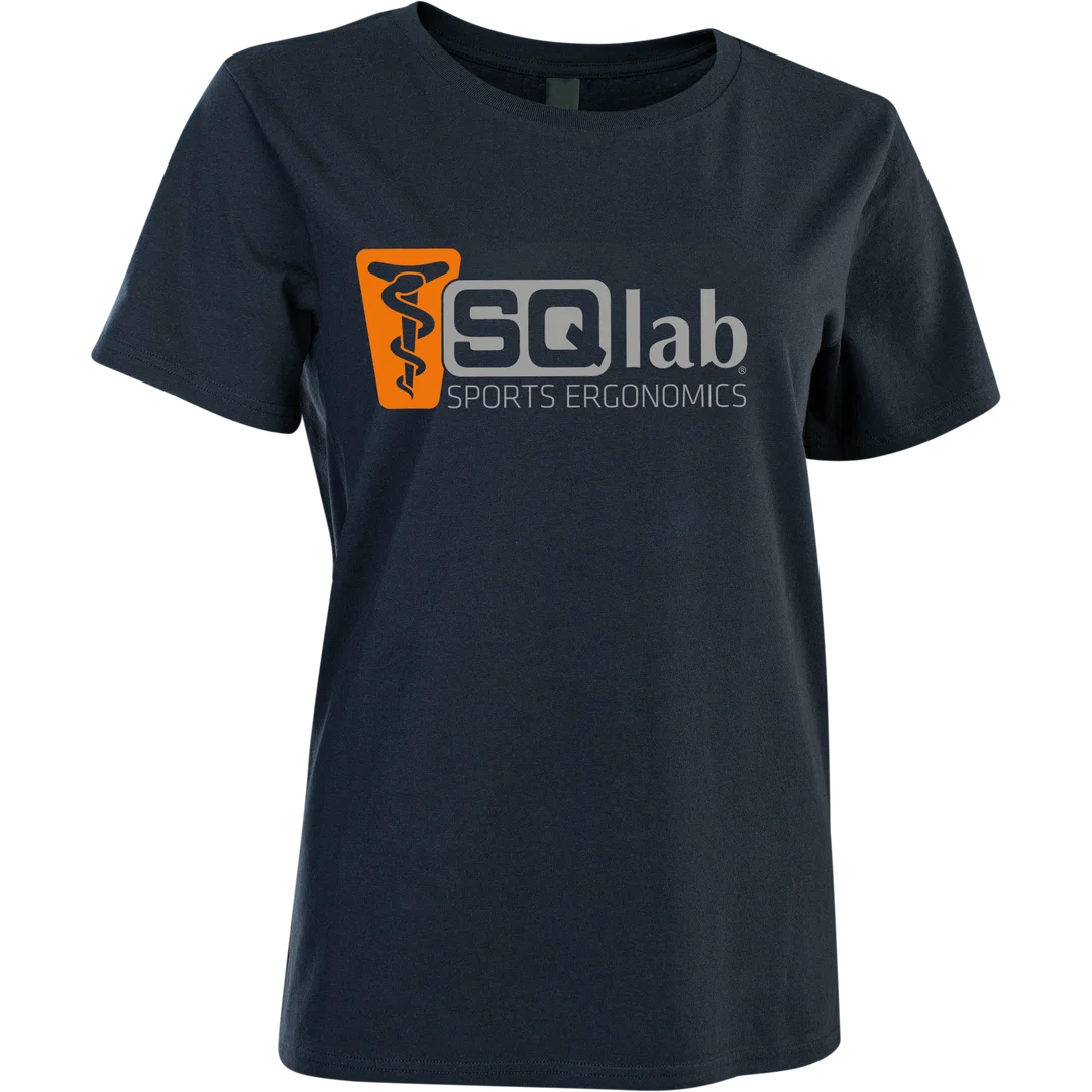 SQlab Tee Performance T-Shirt Damen in navy mit SQlab Sports Ergonomics Logo