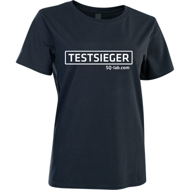 SQlab Testsieger Logo women's T-shirt in navy