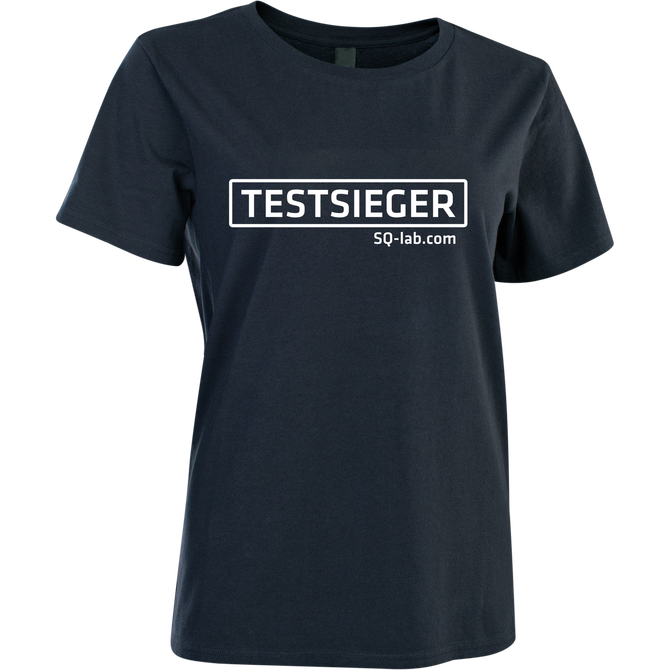 Tee Logo Testsieger SS women - 900 black - 34/XS