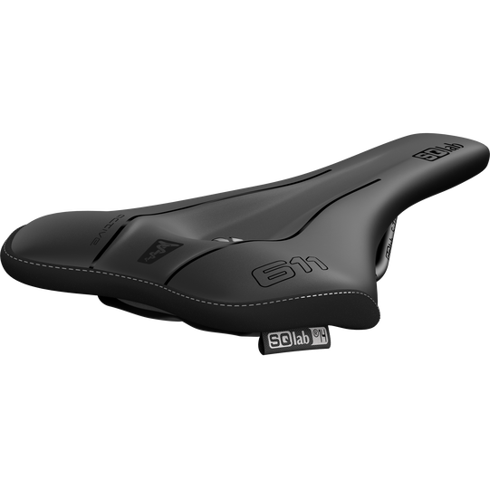 SQlab 611 ERGOWAVE® active 2.1 MTB-Sattel in schwarz mit ergonomischem Wellenprofil