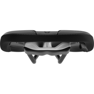 SQlab 611 ERGOWAVE active 2.1 MTB-Sattel in schwarz, Vorderansicht mit Active-Pivot-Mechanismus