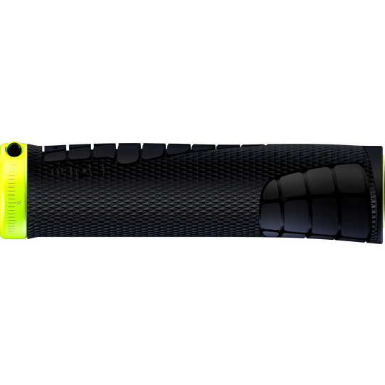 SQlab 7OX MTB enduro handlebar grip in black and neon yellow