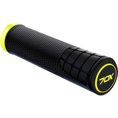 SQlab 7OX MTB enduro handlebar grips in black and neon yellow