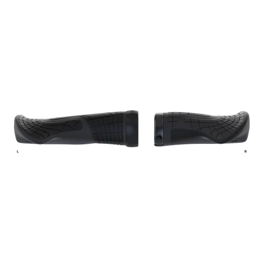 SQlab 710 Short ergonomic handlebar grips pair left and right short in black for twist shift systems