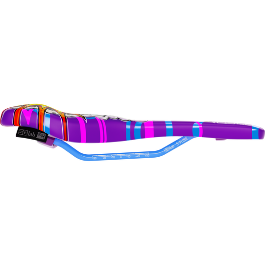 Selle VTT SQlab 6OX ERGOWAVE active 2.1 ltd. Metzger en violet, magenta et cyan — édition limitée
